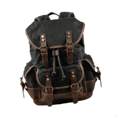 Canvas Rucksack Lässiger Tagesrucksack Outdoor Tragbar Herren Damen Wandern Reisen Rucksack Rucksack für