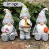 PLEGOOD Garden Ornament - Set of 3 Dwarfs - Decorative Items for Gardens, Home Decor, Entrance, Room (Pink)