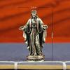 Vintage Handmade Brass Statue Mini Copper Figurine Craft Desktop Decor for Study Room Home Office Souvenir Gift