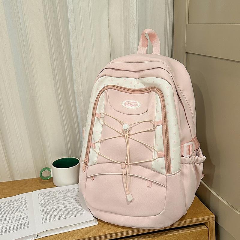 Bag Female Cross Rope Japanese I High Value Sweet Junior High School Student Schoolbag Love Casual Backpack
