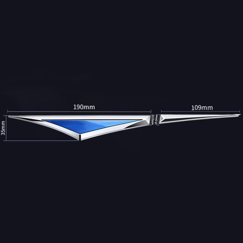 cyxmtz1 2PCS for Mitsubishi Lancer Outlander Pajero ASX Outlander Eclipse Cross Ralliart Alloy Car Side Badge Fender Sticker Decoration