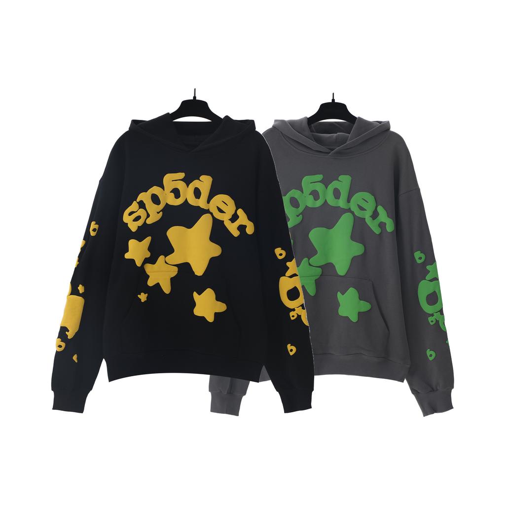 Wholesale Spder555 heavy fleece hoodie European and American trendy brand sweater men and women couples winter