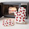 2 pcs Cotton Lining Microwave Mitten Heat-Resistant Oven Mitts and Pot Holders  Baking