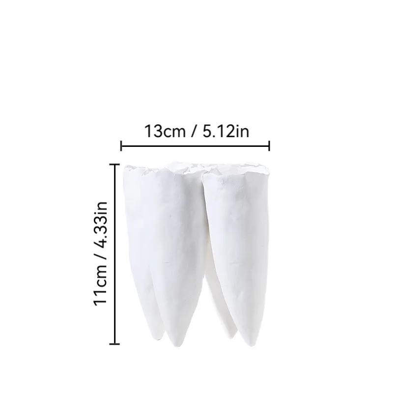 

Tooth Shaped Ceramic Vase Plant Pot Table Decoration Flower Arrangement Artificial Flowers Decorative Vases Room Aesthetic Decor