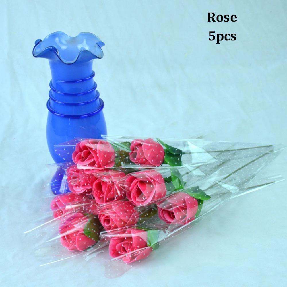 

5pcs New 8 Colors Simulated Rose DIY Party Decoration Festival Supplies Artificial Flowers Home Decor Bouquet Home Decor