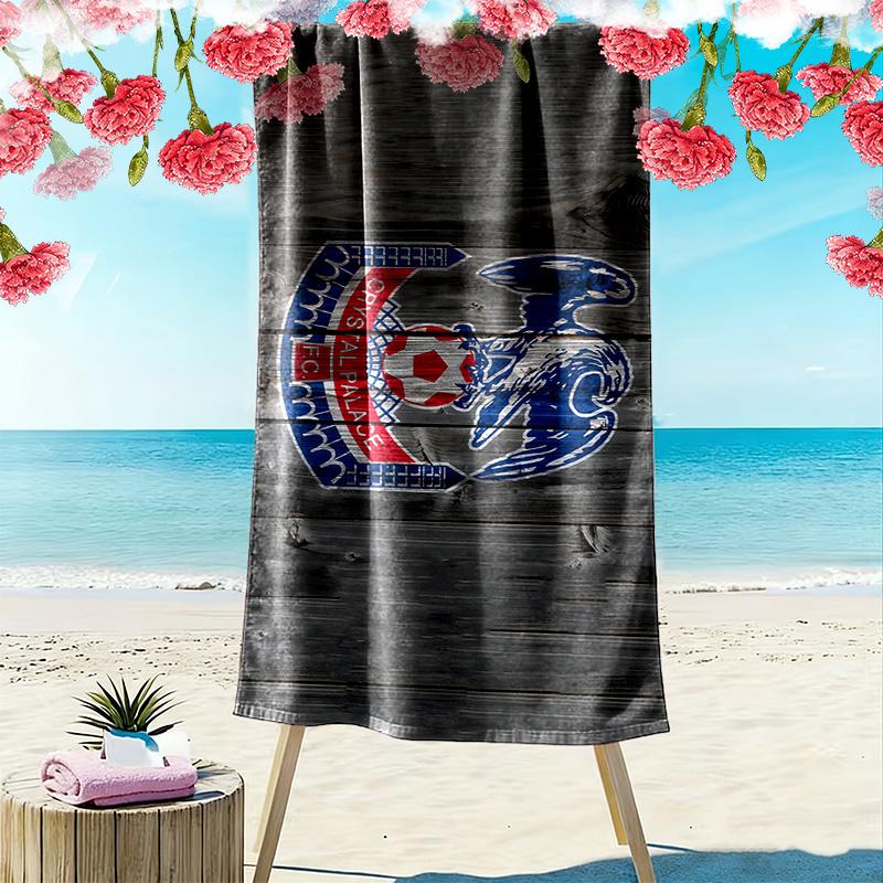 Crystal Palace F.C Print Beach Towel, Large Soft Quick Dry Towel for Beach Camping Swimming