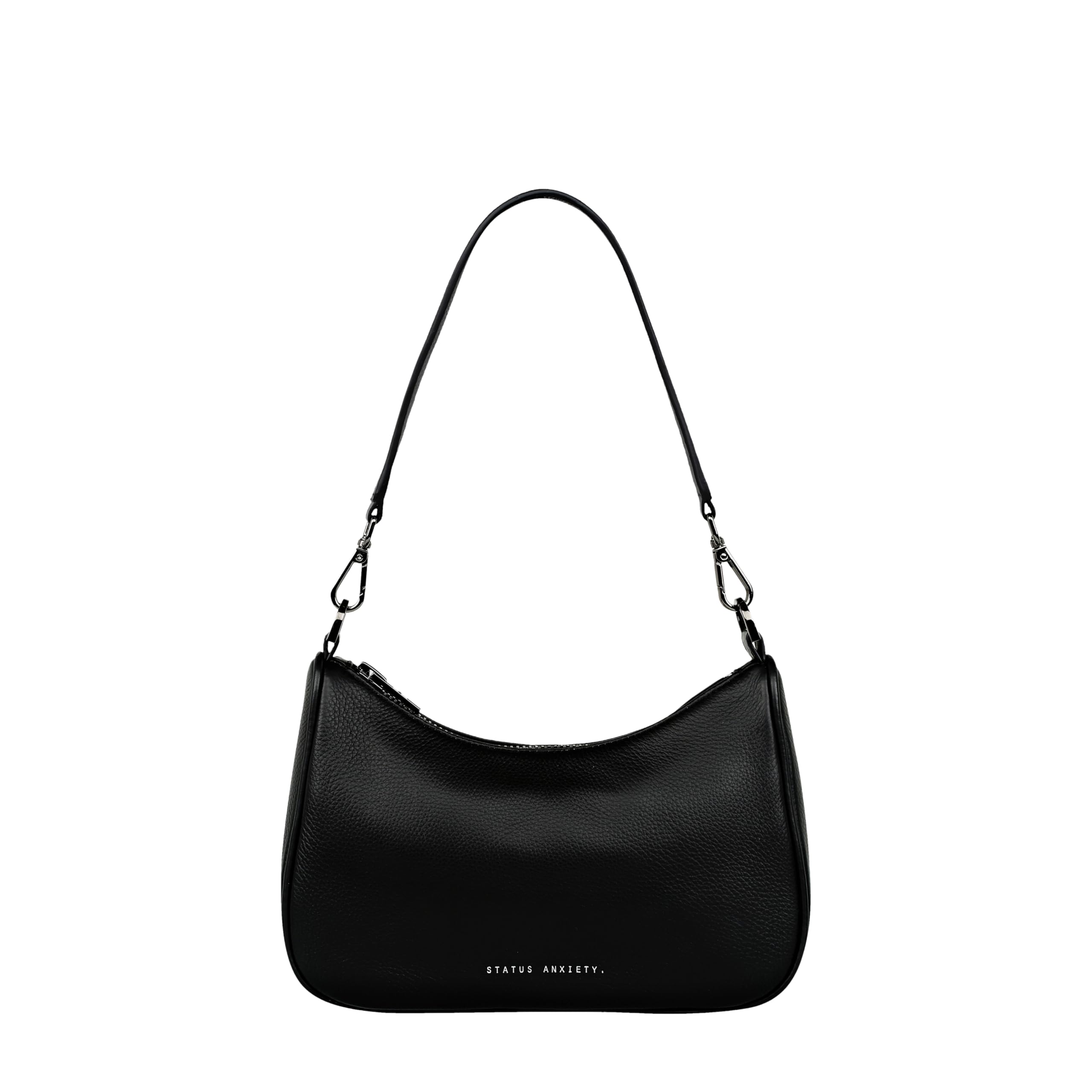 

LOOK BOTH WAYS Handbag Shoulder Bag Strap Crossbody Shoulder Bag Leather Bag Cowhide Korean Leather Bag Black [Status Amongst] Women s чорний