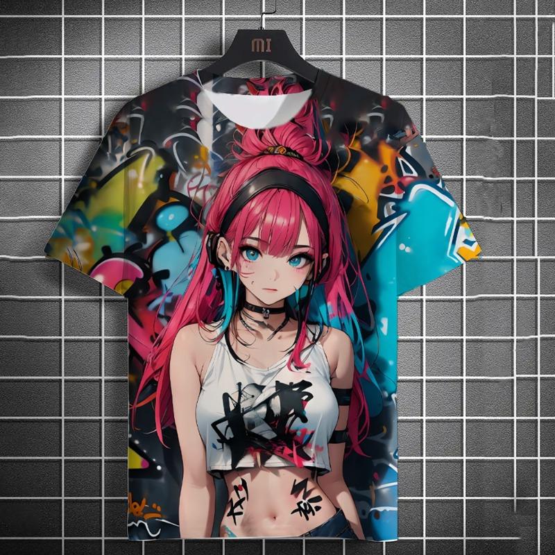 Sailor Moon Hatsune Miku Anime Graphic T Shirt Summer Men's Shirts Women Y2k t-shirts Casual Trend Kids