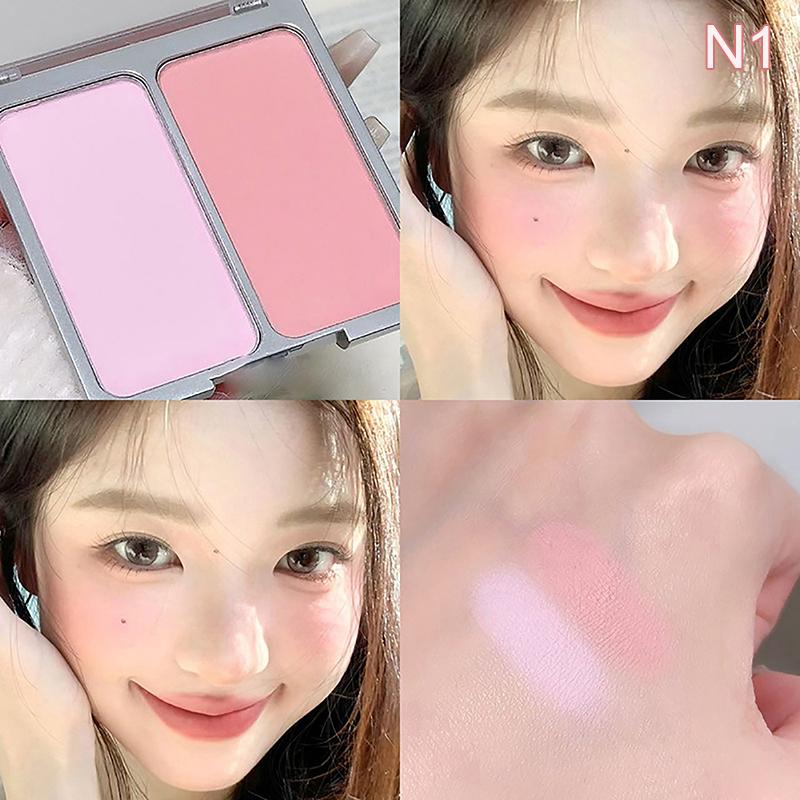 

Румяна для девушек Красные Макияж Нюдовый макияж Натуральный Матовый Чай с молоком Оранжевый Стойкая помада 2-цветные румяна Тарелка для макияжа as the picture