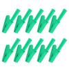 10Pcs Electric Test Clip 20A Rated Current 10mm Opening Test Clamp for Electronic Equipment Welding MachineryGreen