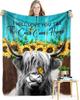 Just A Girl Who Loves Highland Cows Blanket Super Soft Warm Cozy Fuzzy Plush Blanket Gifts for Girls Boys Kids Room Decor