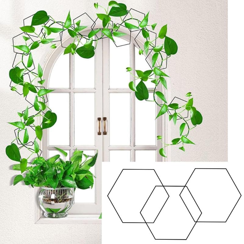 Practical Vine Climbing Lattice Small Potted Plant Metal Trellis Set Climbing Vine Support for Garden Decoration