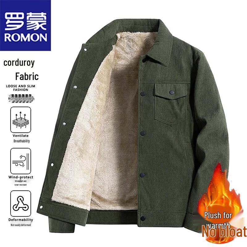 ROMON Men's Casual Lapel Jacket