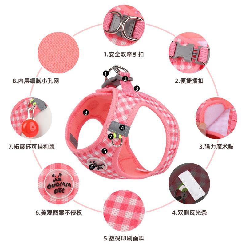 Dog Leash Small and Medium-sized Dog Harness Dog Walking Rope Reflective Pet Puppy Teddy Bichon Harness