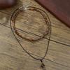 Artificial Turquoise Multilayer Collar Necklace With Geometric Pendant For Boho Women