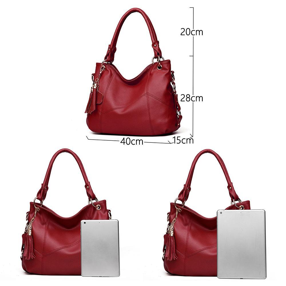 Dame Myke PU Lær Håndvesker Dame Messenger Vesker Designer Crossbody Veske Dame Topphåndtak Vesker Tote Skuldervesker Bolsos mujer
