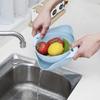Double-layer Rotatable Draining Basket Draining Basin Kitchen Washing Vegetable  Fruit Basin Washing Fruit Basket Draining