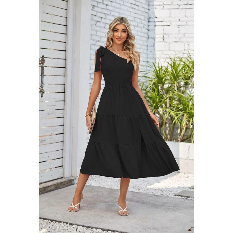 Women's Pleated Slip Sleeveless Dress Pleating Split Sleeveless Dress Women