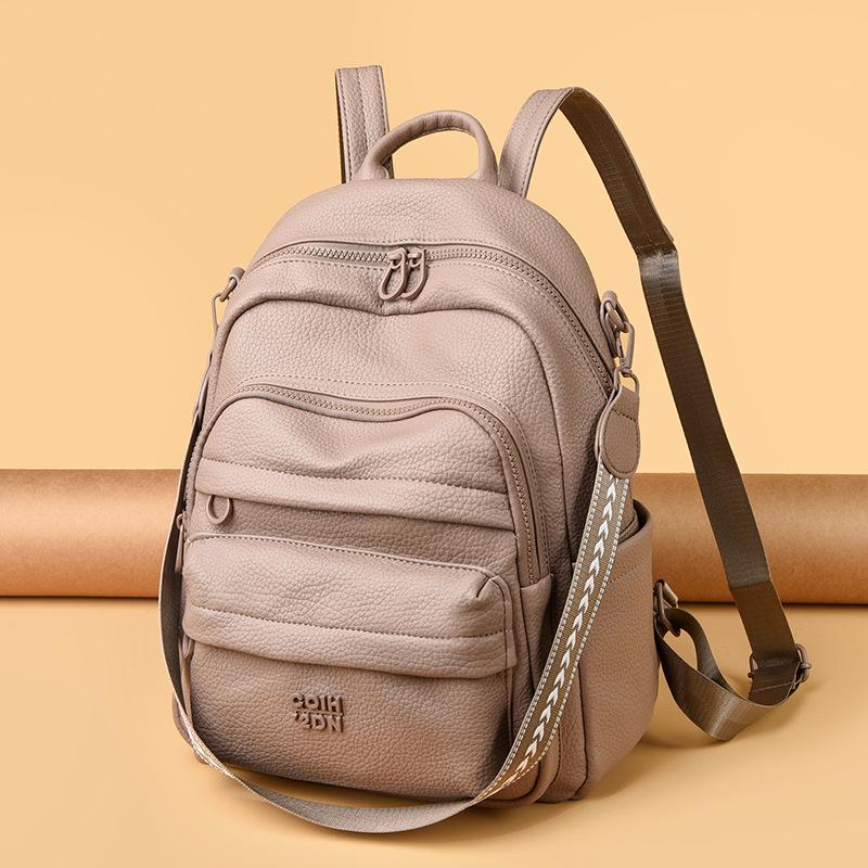 Schoolbag retro simple high sense large capacity backpack new fashion casual versatile commuter computer bag backpack
