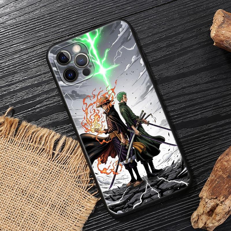 Luffy Zoro Anime One Pieces Funda For Iphone 17 Case For iPhone 16 15 11 12 13 Mini 17 Pro Max 16 15 Plus 17E 16E Air Soft Cover
