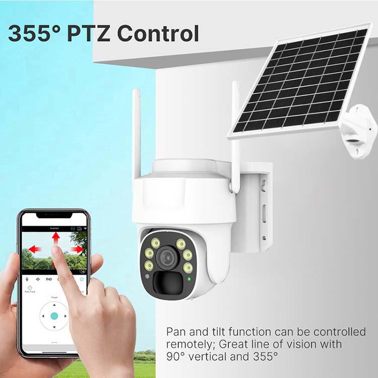 V380 Wireless Outdoor Solar 4G Home Camera with HD Night Vision & Smart Low Power Monitor