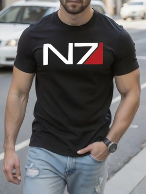 Mass Effect N7 Grafik T-Shirt Grafik T-Shirt für Männer - Bl...