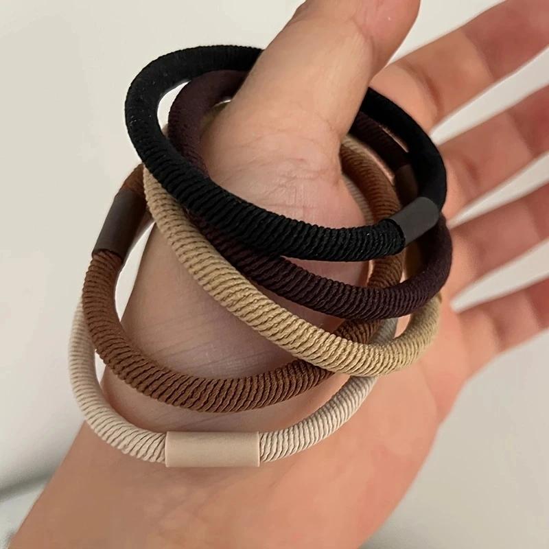 10pcs fashionable and simple hair ties - highly elastic and durable rubber bands - ponytail clips - women's hair accessories