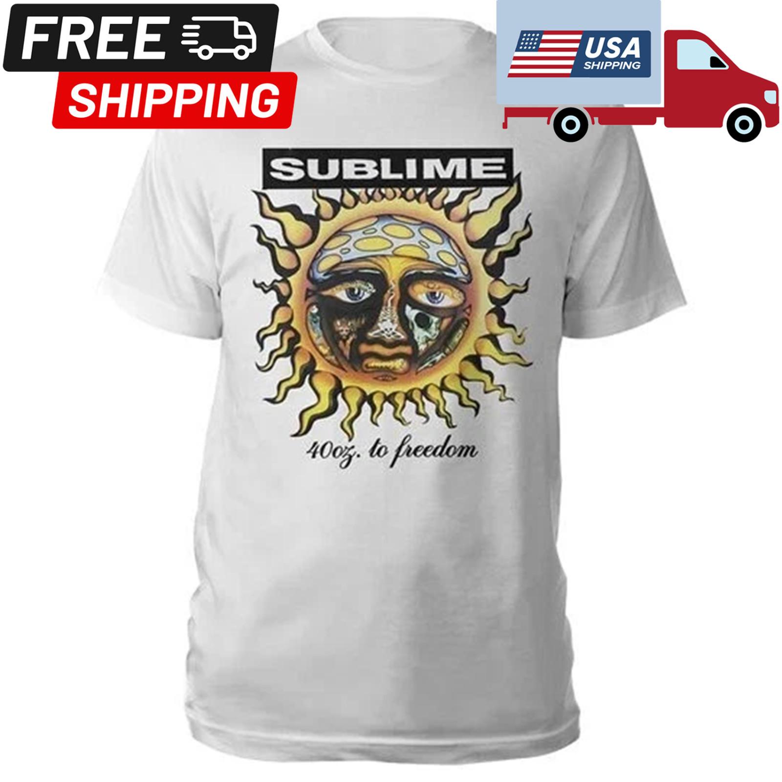 Sublime 40oz to Freedom Album T-shirt, Heavy Cotton T-shirt, Size S to 5XL S