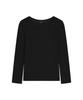 Siyajyu Sitp5285 See-Through Ribbed Boat Neck T-Shirt_Black