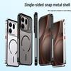 Magnetic Snap Button Metal Case for OPPO Find X9 Pro/X9S Pro with Frosted Back