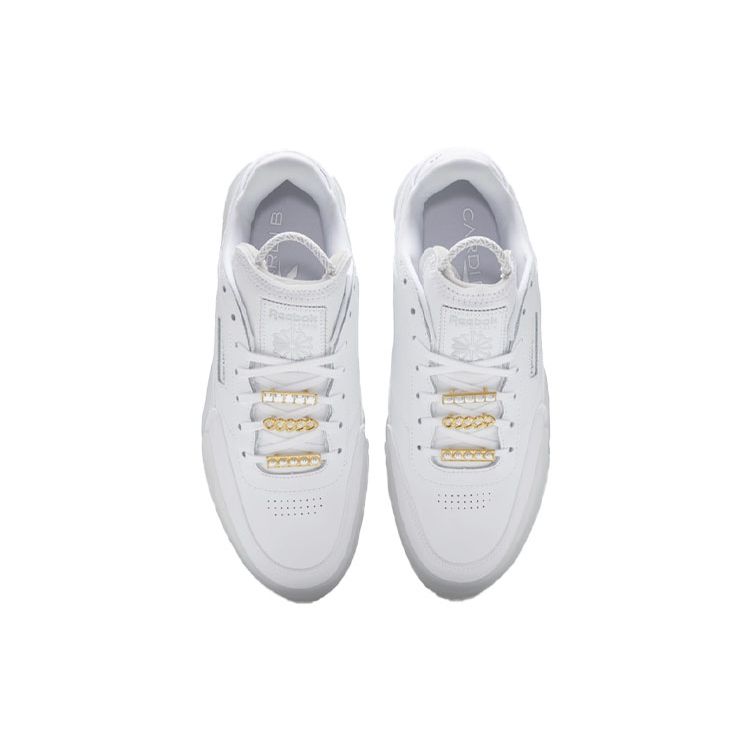 Reebok Cardi B X Club C Triple White Women Sneakers Footwear-White GX0038