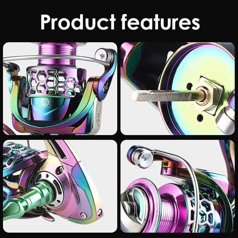New Colored Metal Electroplated Spinning Reel Ultra-light Maximum Resistance 12 Kg Sea Fishing Spinning Reel Suitable for Seawater and Freshwater