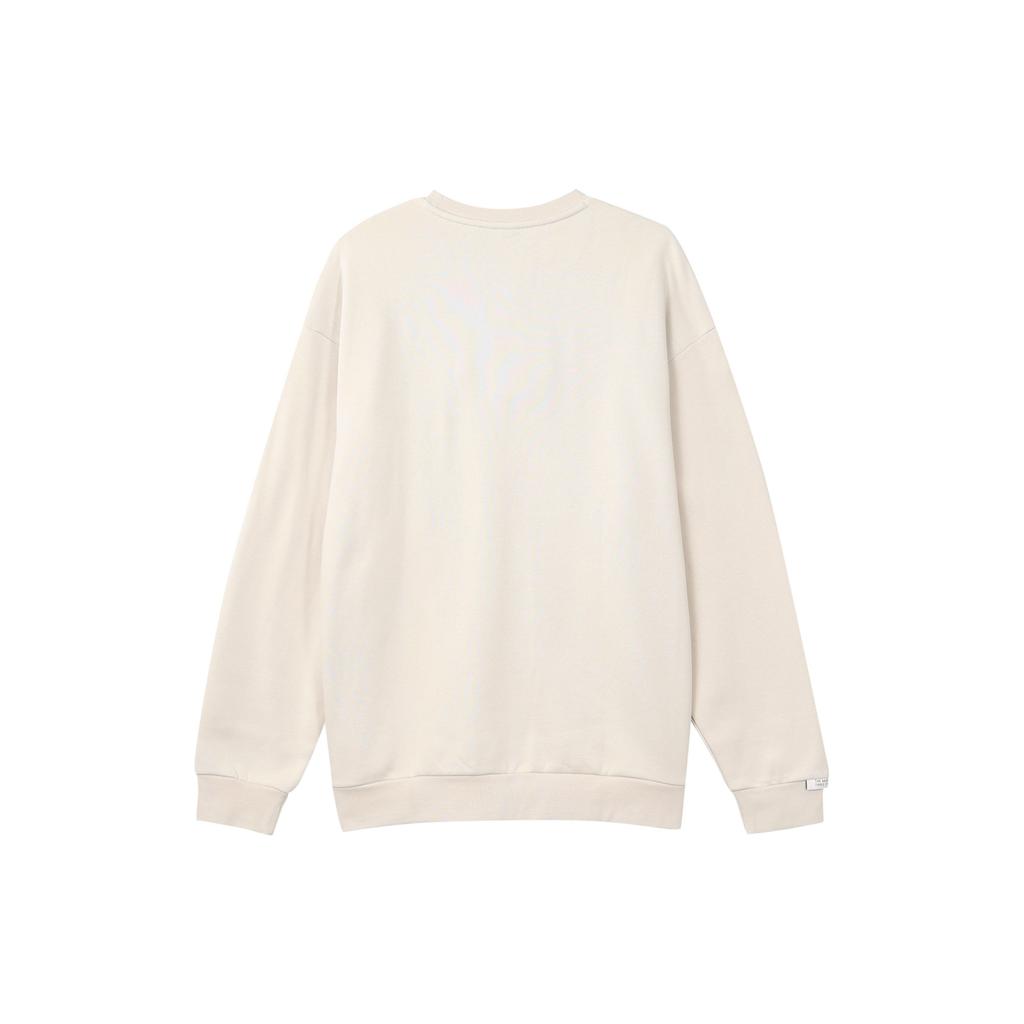 Adidas Round Neck Logo Print Long Sleeve Sweatshirt Unisex Tops Adobe-Brown IV7598