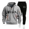 Completo da golf da uomo autunno e inverno + abbigliamento sportivo da esterno elegante e confortevole e set di pantaloni a due pezzi
