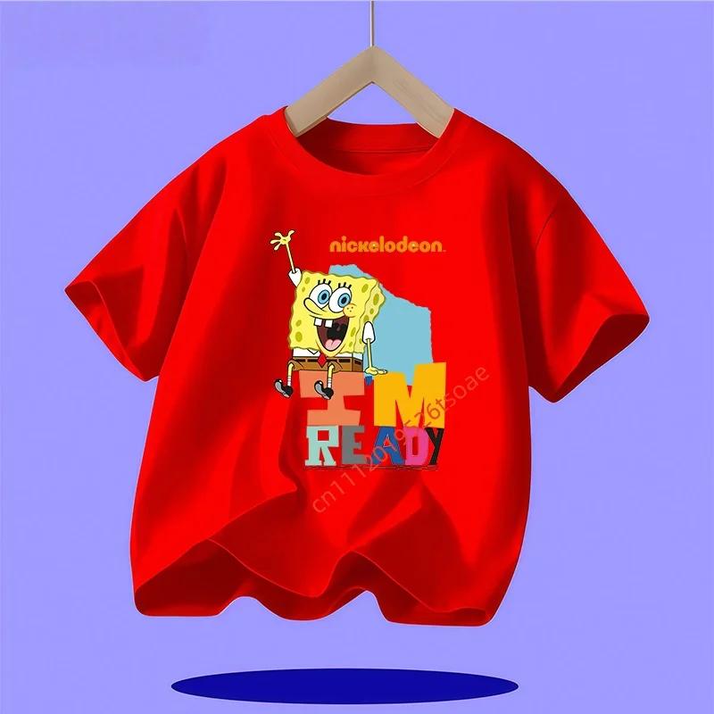 New SpongeBob SquarePants Childrens TShirt Casual Daily Comfortable Breathable for Boys and Girls