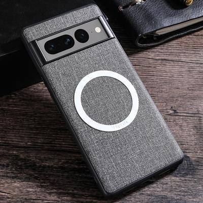 For Google Pixel 8 Pro Magnetic Phone Case Compatible with MagSafe Cloth Texture TPU Cover