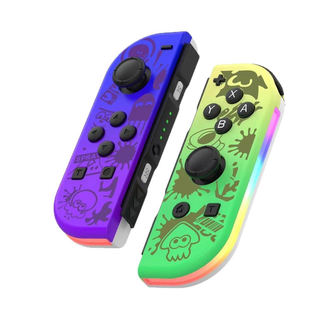For Switch Joy-Con Controller with RGB Light, Wake-Up Vibration, Gyro Motion Control, Bluetooth Wireless Gamepad