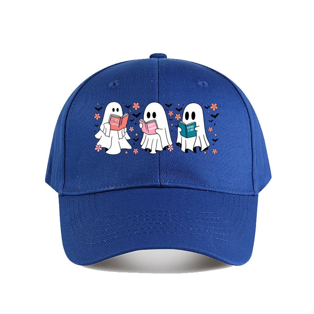 Cute Cartoon Ghost Reading Book Home Decor Poster Baseball Cap Fashion Unisex Sunhat Womens Outdoor Sports