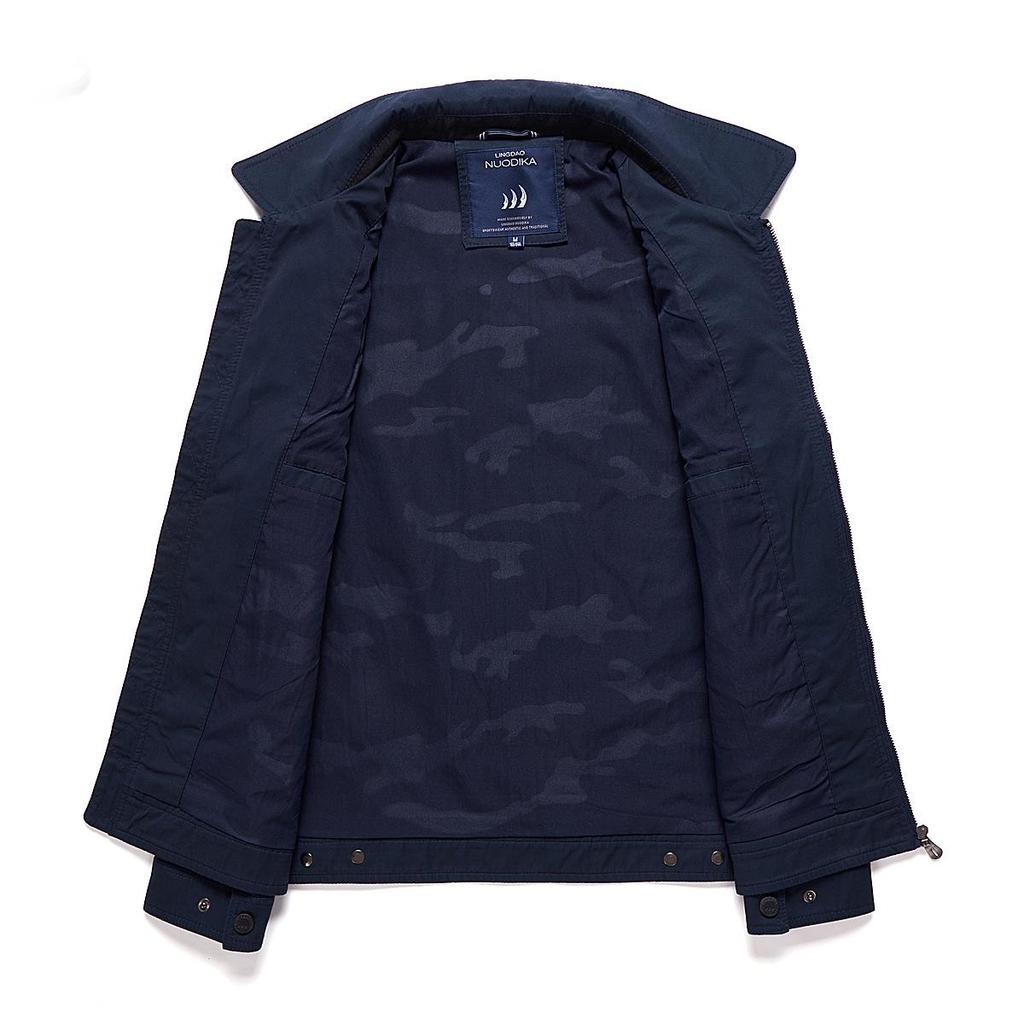 Herren Business Casual Übergröße Frühling-Herbst Jacke - Leichtgewichtiger Umlegekragen für Väter mittleren Alters und ältere