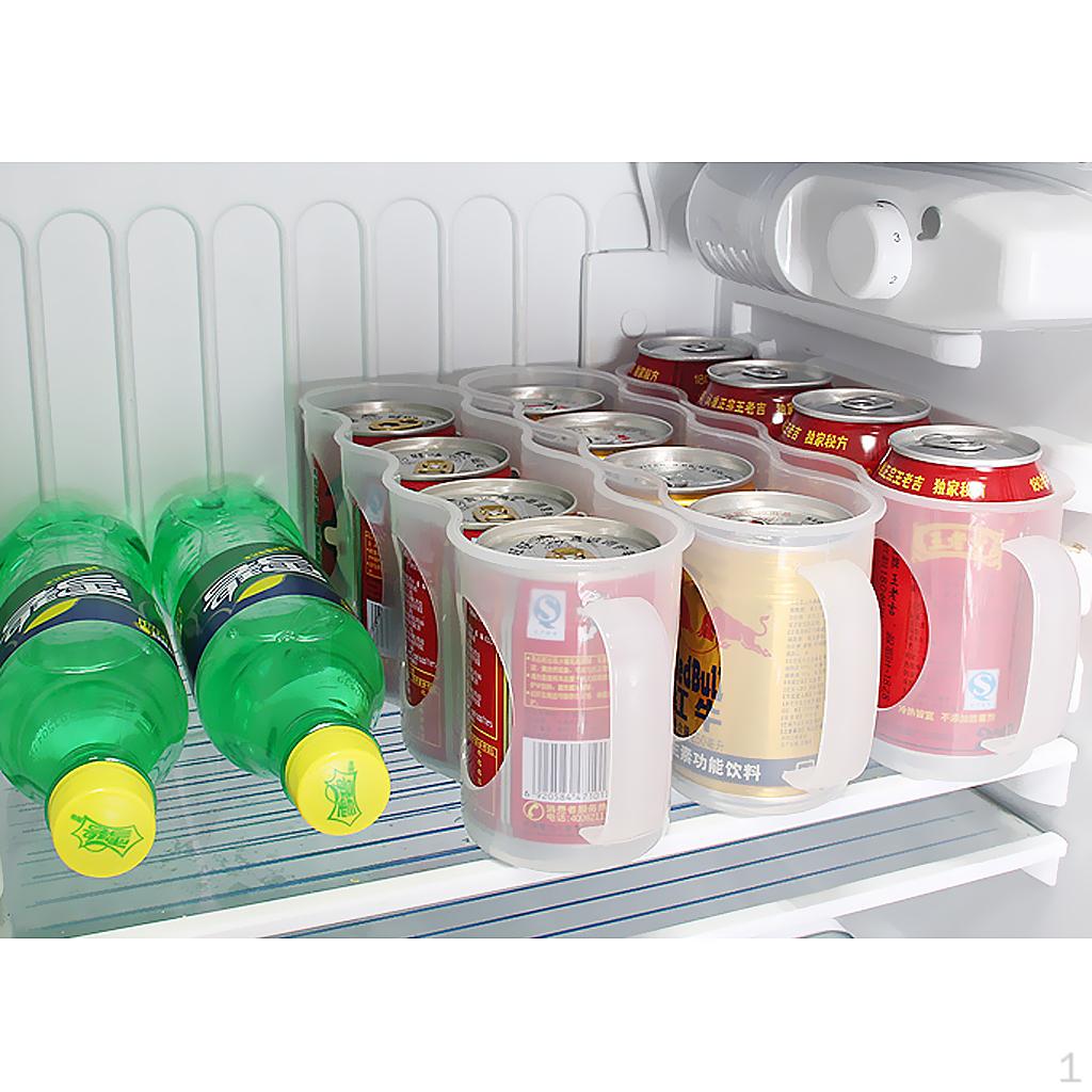 

Space saving beverage can holder fridge storage box Beer Rack