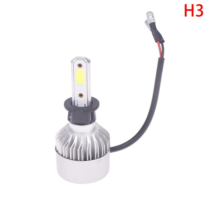 1Pc Car Bright H4 H7 H1 H3 Led Front Fogs Lights Lamps Beads 8000Lm Cob Chips With Cooling Fan Longer Lifespan