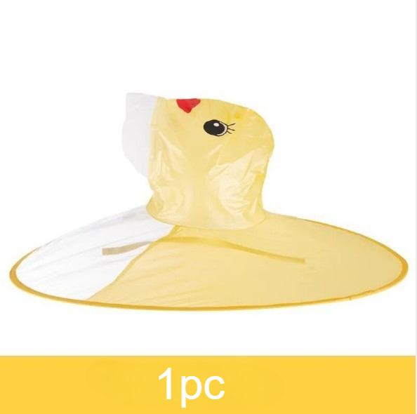

Зонт-шляпа в форме утки - Открывающийся/закрывающийся, Складной пончо, похожий на дождевик, со зонтом, Милый дизайн желтой утки для рыбалки, кемпинга S