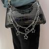 Hiphop Waist Chain with 2layer Star Tassels Waist Charm Street Pants Chain Trousers Chain Hiphop Dancing Accessories