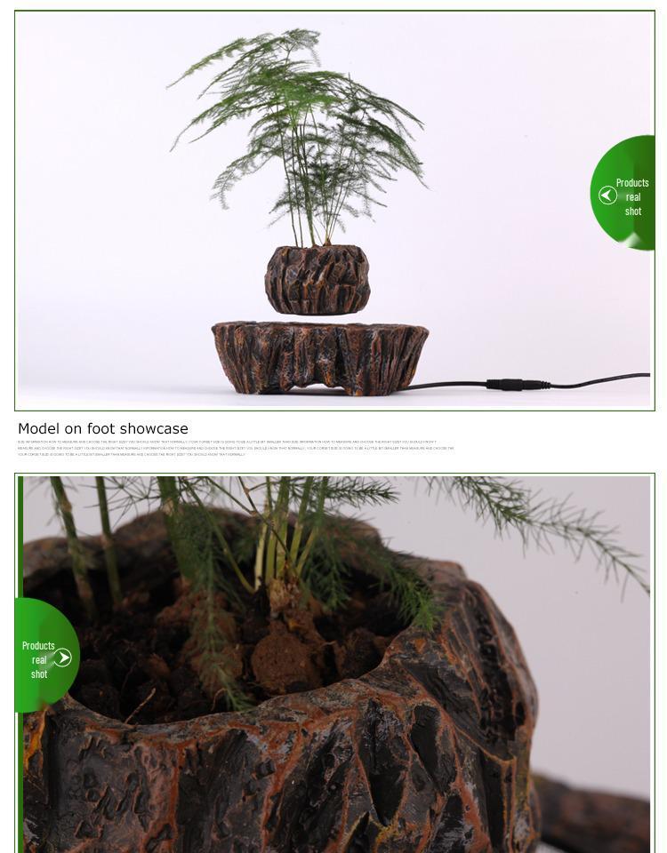Magnetic Levitation Potted Plant Ornament - Creative Home Décor & Gift
