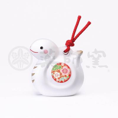 Yakushigama Nishikisa Inviting Good Luck Suzumi Earthen Small 2025 Reiwa 7 Zodiac Serpe Ornament de Anul Nou Fermec norocos (yakushigama) Bell/Special [56]