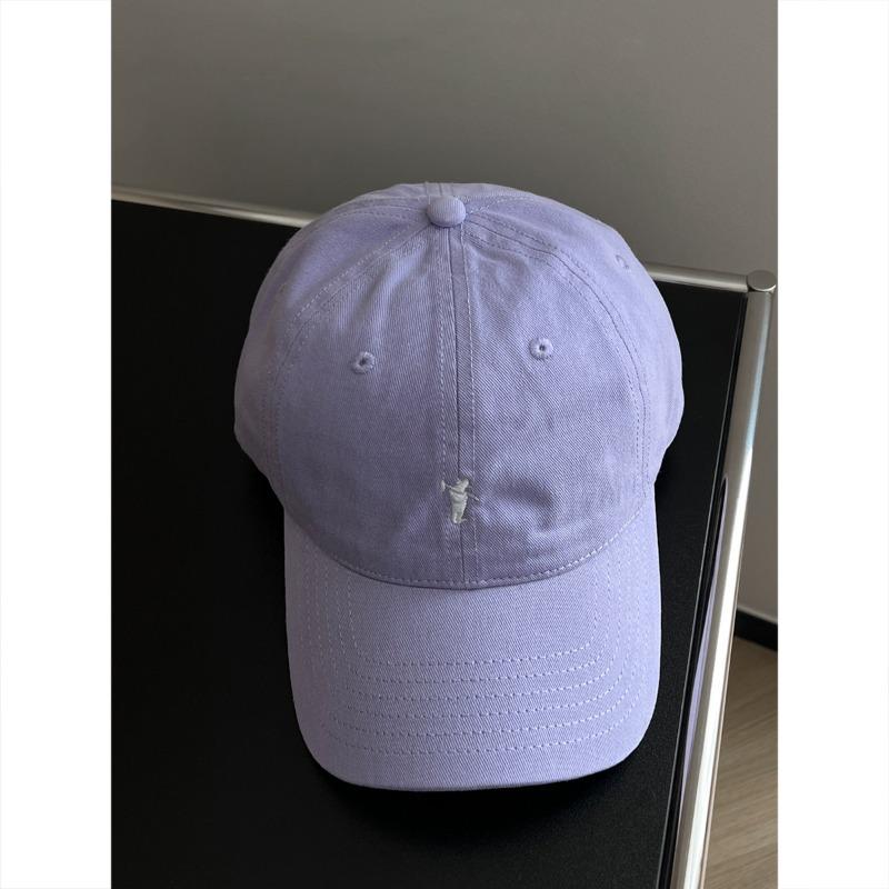 Villain standard embroidered baseball cap female soft top simple casual versatile couple sunshade curved brim showing face small peaked cap man