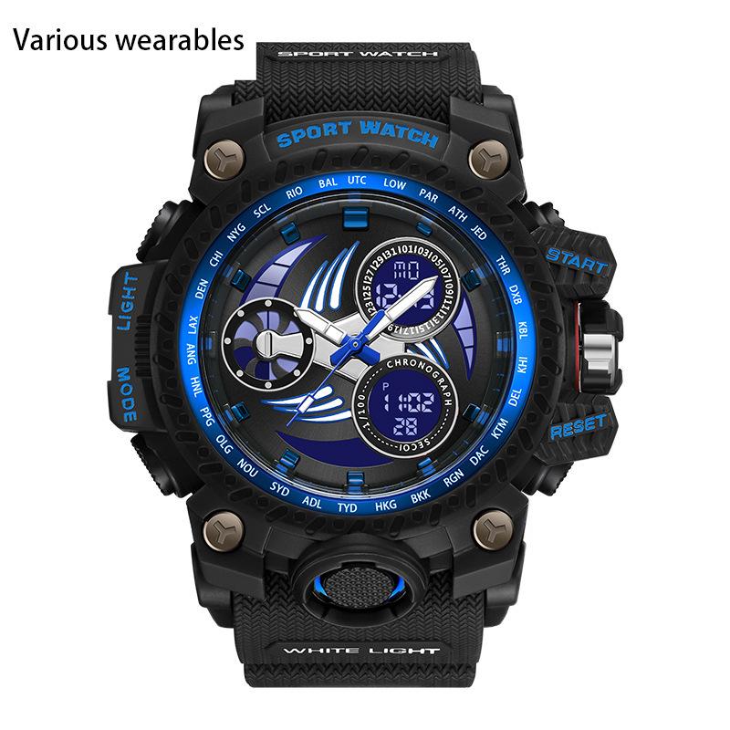 New Youth Electronic Watch Luminous Waterproof Fashion Wind Shockproof Alarm Clock Men's Watch