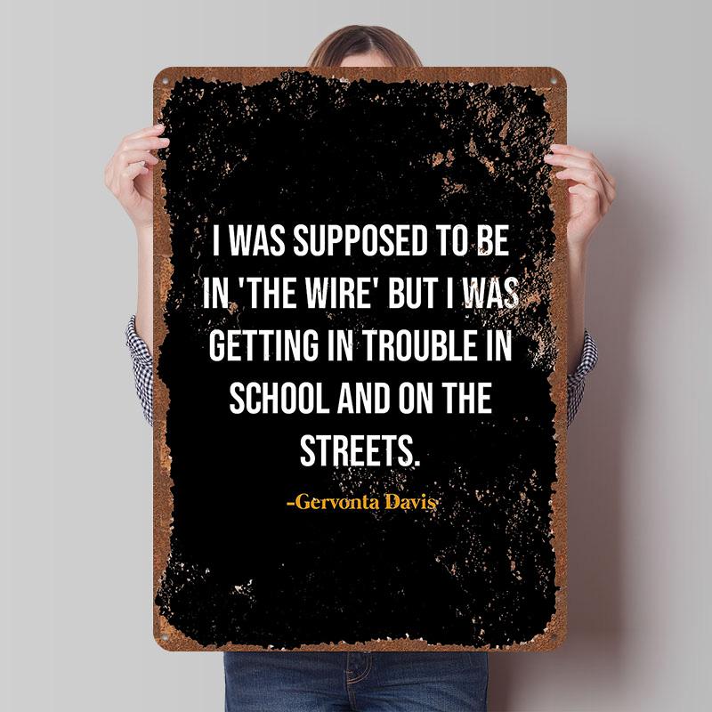 Gervonta Davis Boxer Metal Posters Custom Vintage Metal Signs Wall Art Tin Plaque for Man Cave Modern Home Decoration Ornaments