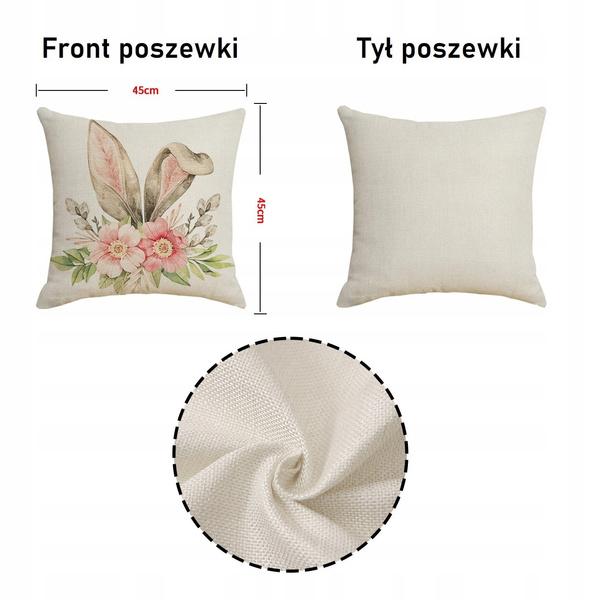 Ecarla Jesień Poszewka Na Poduszkę 45X45 Boho Dynie Liście Kwiaty Pod240