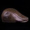 Men's Genuine Leather Duckbill Cap with Ear Protection - High-Quality Cowhide, Autumn/Winter Style